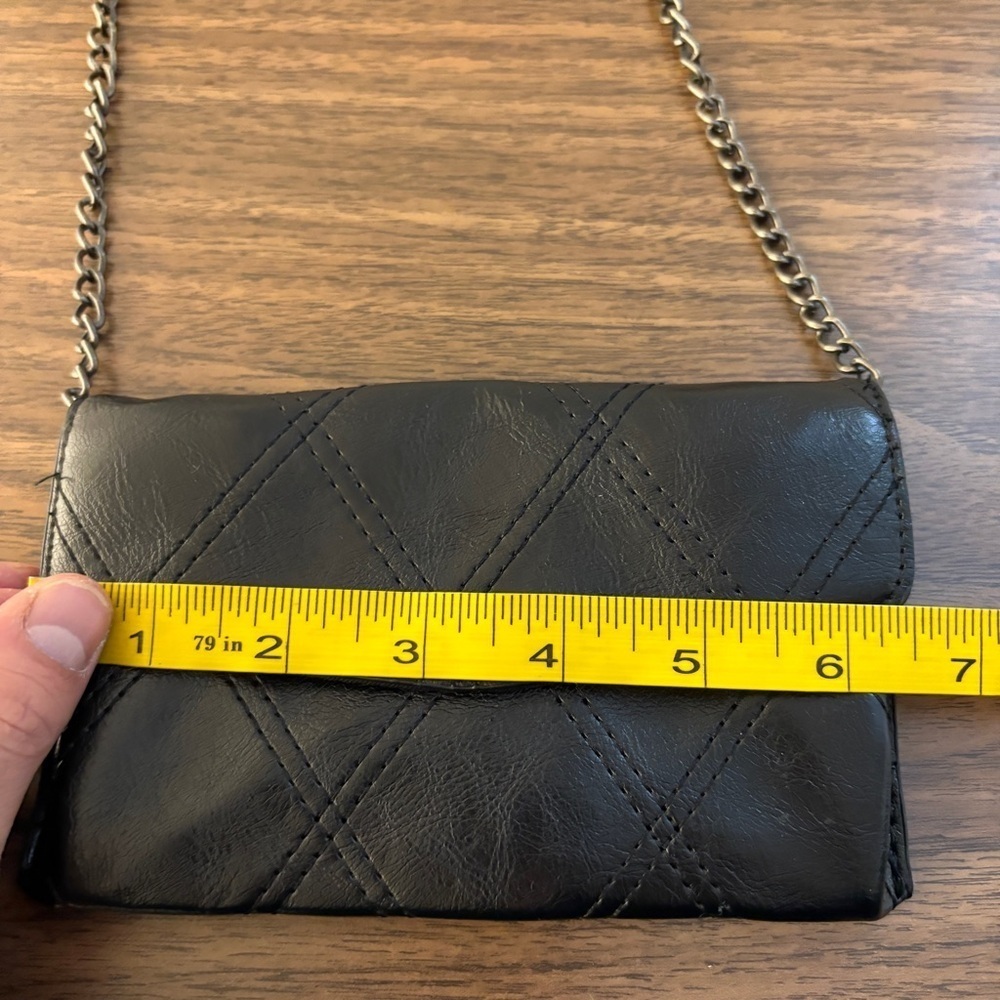 ❤️ Zara Quilted Black Mini Crossbody Bag with Chain OS - Picture 6 of 7